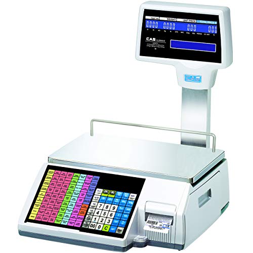 Báscula electrónica CAS CL5500R-30W con impresora de etiquetas 30lb
