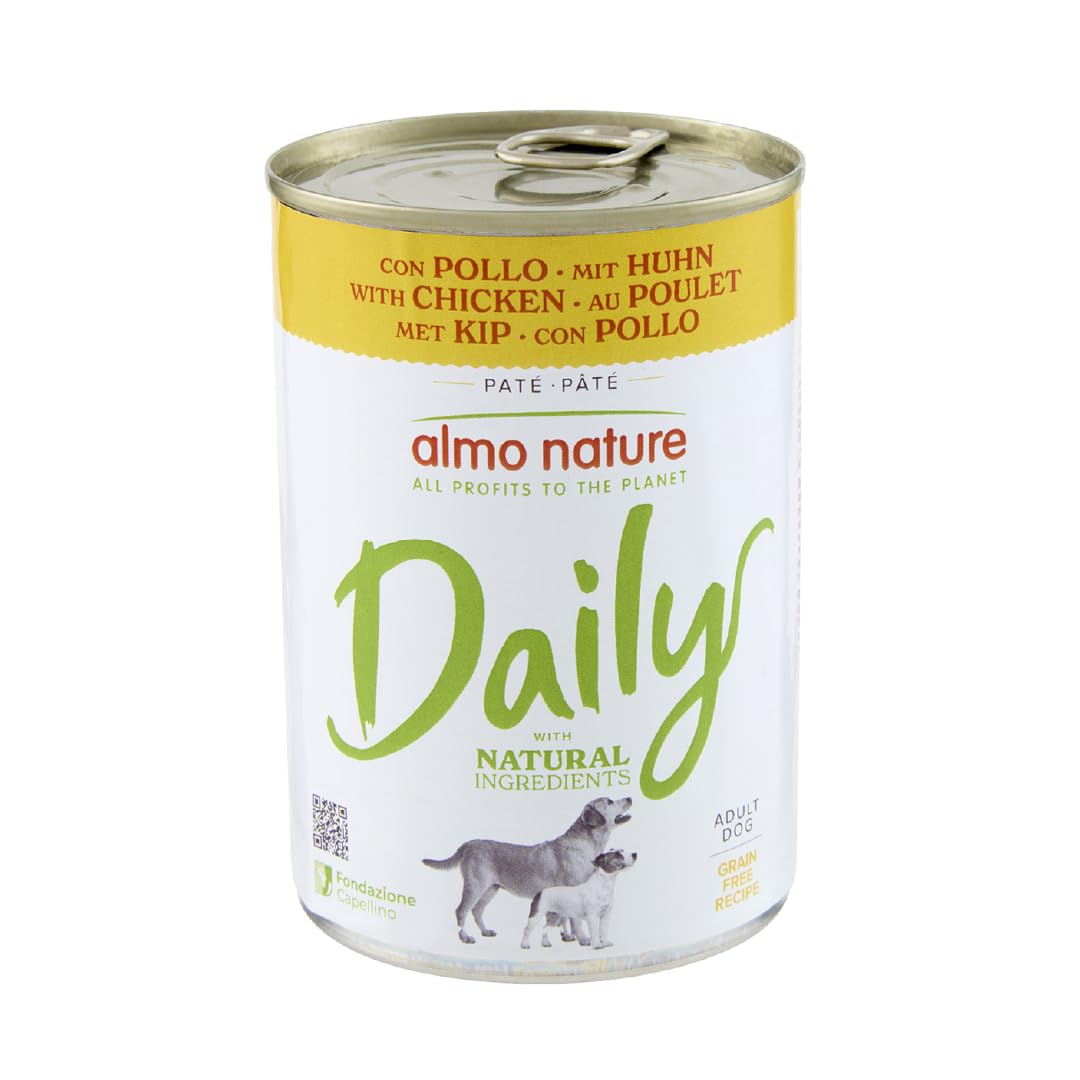 Almo Nature Daily Alimento Umido per Cani Adulti con Pollo 400g Confezione da 24
