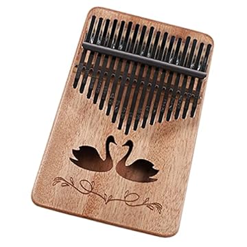 Capa do livro ARTIBETTER 17 Chaves Dedo Dedo De Piano De Madeira Piano de Polegar Mbira 17 Chaves Portátil Com Sintonia Martelo de Piano Mão de Madeira Com Casal Padrão Cisne para As Crianças E Adultos