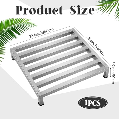 Image of MorningRo 1 Pack Dunnage Rack 23.6 inch Long x 23.6 inch Wide, 3.9 inch Height