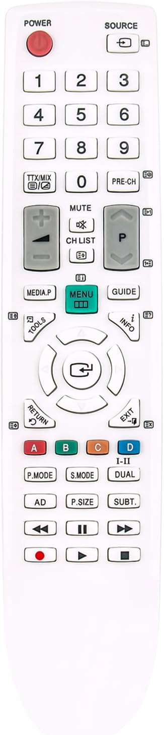 VINABTY BN59-01084A Replacement Remote Control Compatible with Samsung TV LE19C450 LE22C451 LE32C450 LE32C530 LE32C550 LE32C580 LE32C5800 LE37C530 LE37C550 LE40C530 LE40C550 LE40C580 LE40C630 LE40C652