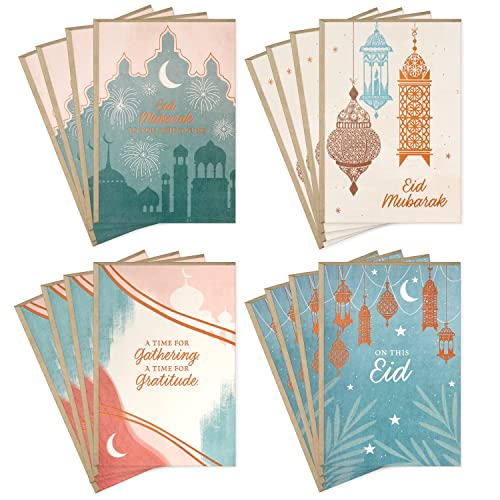 Hallmark Eid al-Fitr or Eid Al-Adha Cards Assortment, Joys of Eid (16 Cards with Envelopes)...