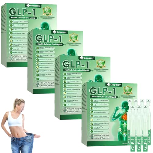 Diapason GLP-1 9 in 1 Health Solution Oral Liquid, Natural Advanced Body Care Liquids Drop, Promote Intestinal Digestion, Diapason GLP-1 Drops for Women and Men, Firming Skin and Body Shaping Care (4)