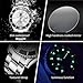 OLEVS Mens Watch, Business Casual Classic Large Face Dial Luxury Watches for Men, Dress Stainless Steel Strap Waterproof Night Light Reloj para Hombre, Calendar Analog Quartz Men's Wrist Watches