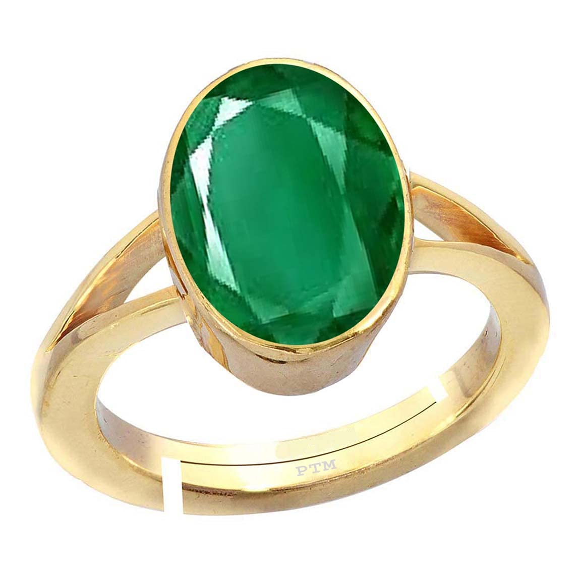 PTM Natural Emerald/Panna 3.25 Ratti or 3 Carat Astrological Certified Gemstone Panchdhatu/5 Metals Gold Plated Adjustable Ring for Men - nfba3325 (B09B51C7JV) Amazon Price History, Amazon Price Tracker