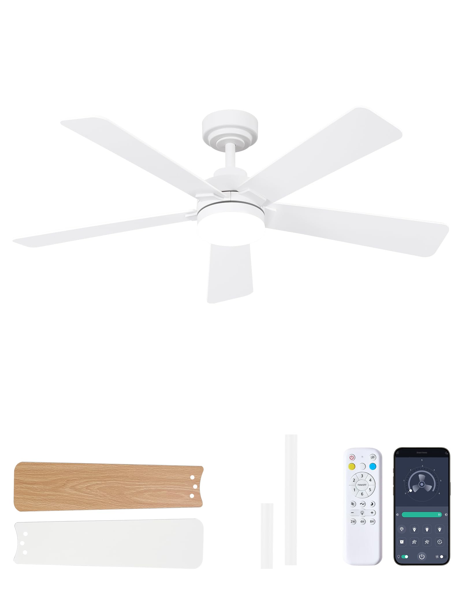 Dolavast 48-Inch White Ceiling Fan