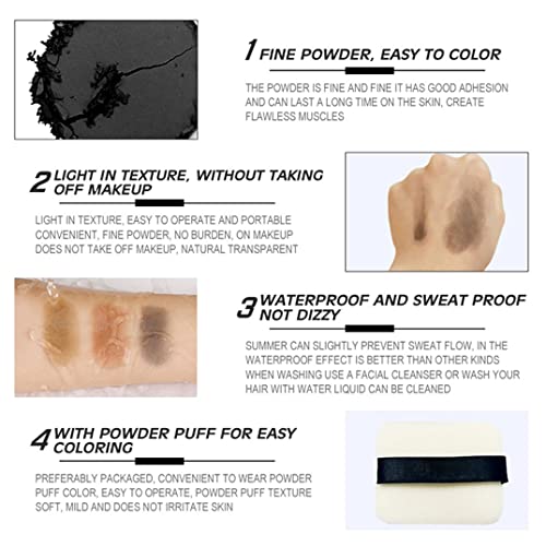 Hair Root Concealer,Hair Shadow Hairline Powder,Root Touch Up Powder,Instantly Cover Up Gray Hair Root Hair Shadow Fiber 12G Black #TOP5