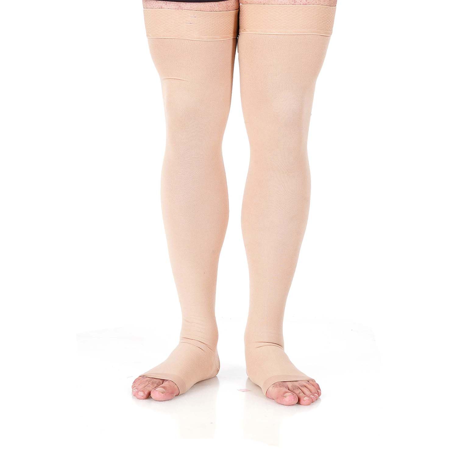 Medtex Lite Class II Cotton Medical Compression Stockings for Varicose Veins,Class 2 Thigh Length | Class II Compression Socks | Varicose veins stockings for Men and Women 23-32 mm Hg-image-39