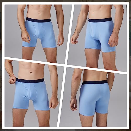 Image of BAMBOO COOL Men's Underwear Breathable Boxer Briefs with Fly Moisture-Wicking Lightweight Underwear 7-Pack