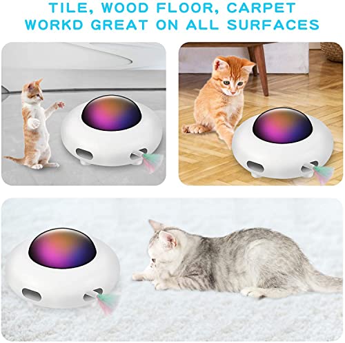 Jouet interactif pour chat UFO avec plume rotative et arrêt automatique