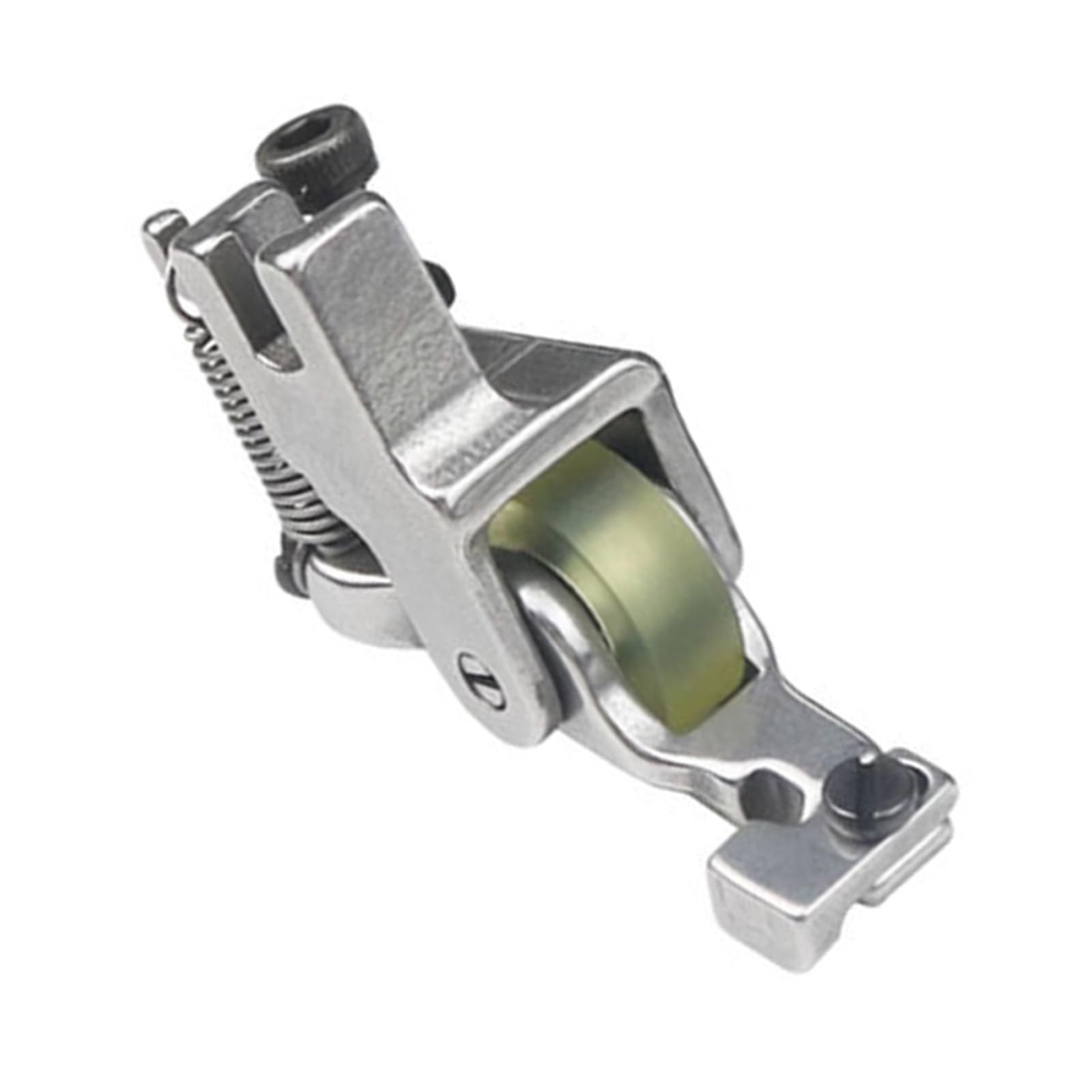 Thewasc Rubber Wheel Adjustable Invisible Zippers Presser Foot With Roller Wheel Heavy Duty Steel Presser Feet For Flatbed Sewing Machine Adjustable Invisible Zippers Presser Foot