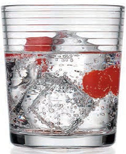 Palais Glassware Striped Collection; Striped Clear Glass Set #TOP5