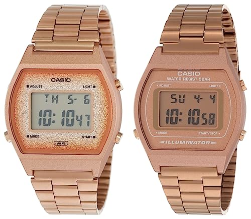 Image of Casio Vintage Series Digital Rose Gold Dial Women Watches | rakshabandhan Gifts Stainless Steel, Rose Gold Strap