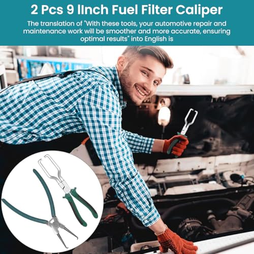 Image of STHIRA 2Pcs Fuel Line Plier Small & Large Angled Tips Hose Remover | Hose Release, Eases Tight Clips, Metal Construction, Automotive Maintenance, Compact Two-Piece Set, Support Available