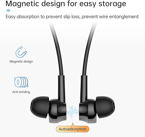 Miniatura 5 de Auriculares deportivos Bluetooth, 25 horas de tiempo de reproducción, auriculares inalámbricos 6.0 con micrófono, cancelación de ruido en la oreja,