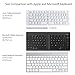 Joyzy Foldable Bluetooth Folding Keyboard Full Size Pocket Wireless Keyboard for iOS Phone Android Smartphone Tablet Windows Laptop (White)