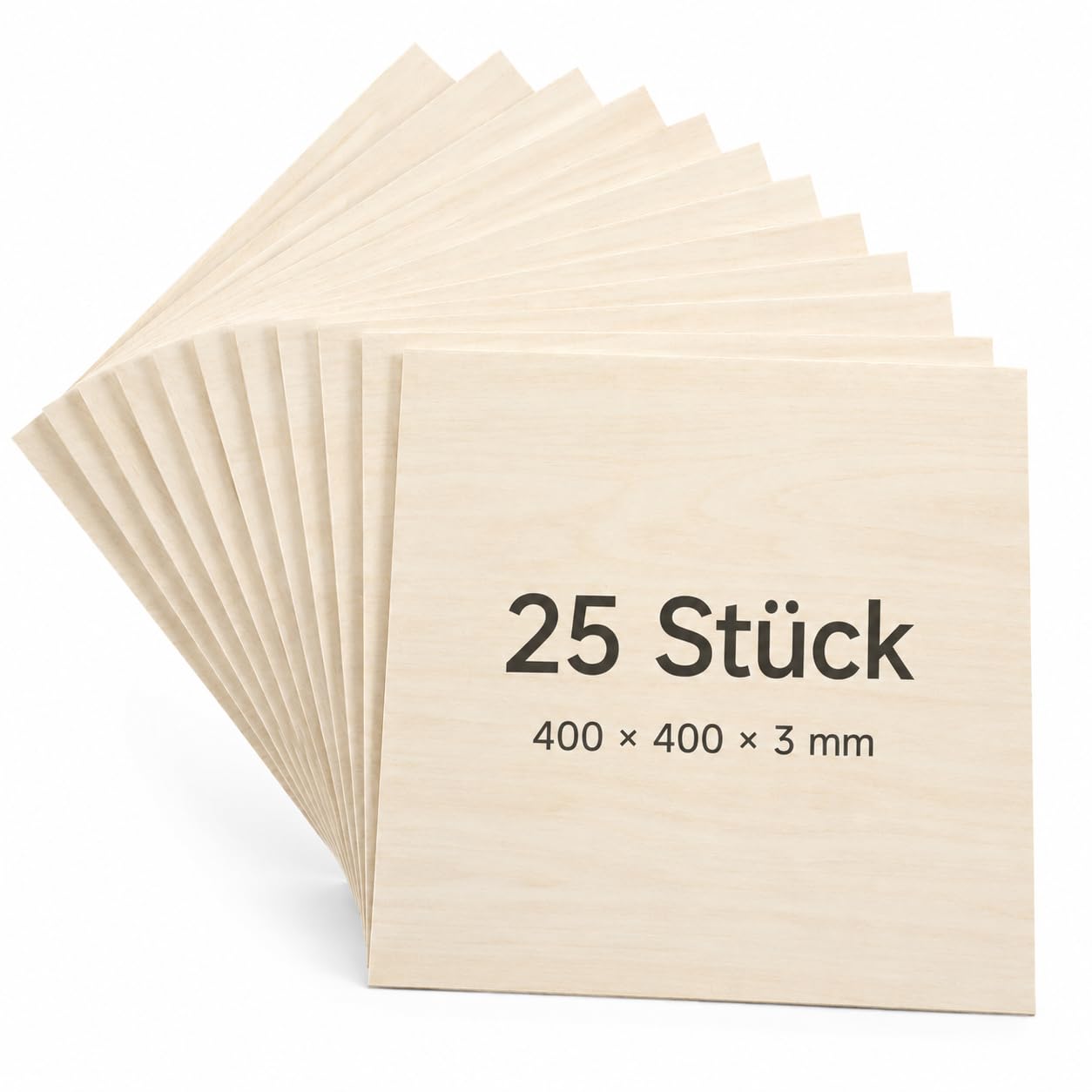 25 Stück 3mm Sperrholz Linde Blätter 400mm x 400mm x 3mm Balsa Sperrholz für Laserschneiden Lasergravur Holz Brennen Bau Modell