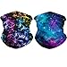 Produktbild OUTOWIN 2 Stück 3D Sturmmaske Galaxie Maske Multifonction Herren Damen Sturmmaske Nackenwärmer für Motorrad Fahrrad Ski Paintball Gamer Karneval Kostüm