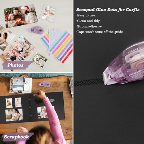 Álbum de fotos autoadhesivo 10x10, álbum DIY para scrapbook con cubierta de lino, 80 páginas en blanco, negro miniatura 2