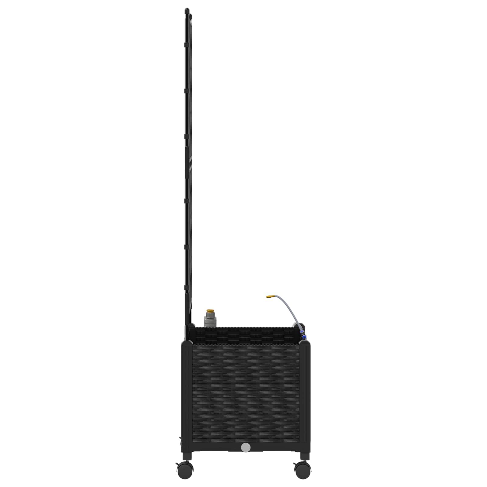 Fioriera con traliccio e ruote, set di irrigazione, 40 x 40 x 148 cm | Fioriera mobile in polipropilene con traliccio e sistema di irrigazione automatico per terrazza e giardino.
