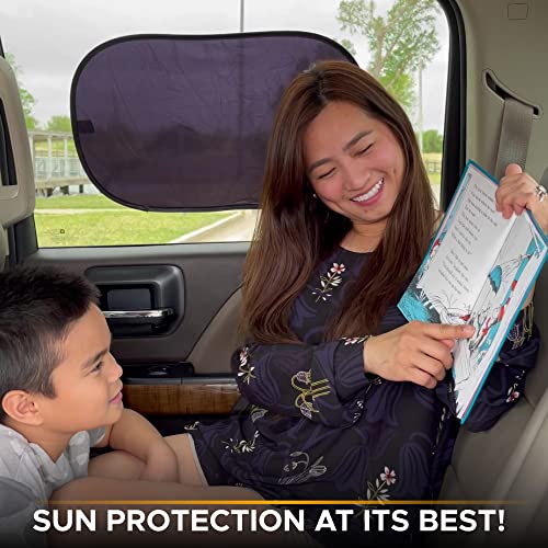 Econour Baby Side Window Sun Shade For Car Windows - 20"X12" (2 Pack) | Car Window Shade For Baby With Total Sun Glare, Heat And Uv Protection | Rear Side Window Sunshade For Privacy Blackout #TOP2