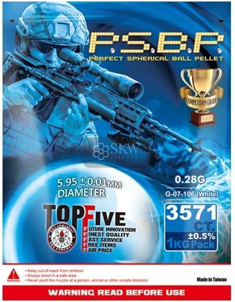 Bolas 0,28 g Blancas para Airsoft no biodegradables. Bolsa de 1 kg 3575 BBS - Marca G&G