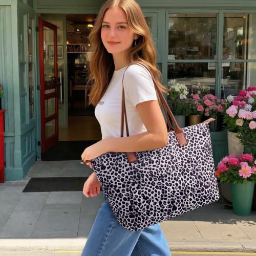 Image of Tote Bag for Women, Casual Hobo Foldable Shoulder Zipper Handbag