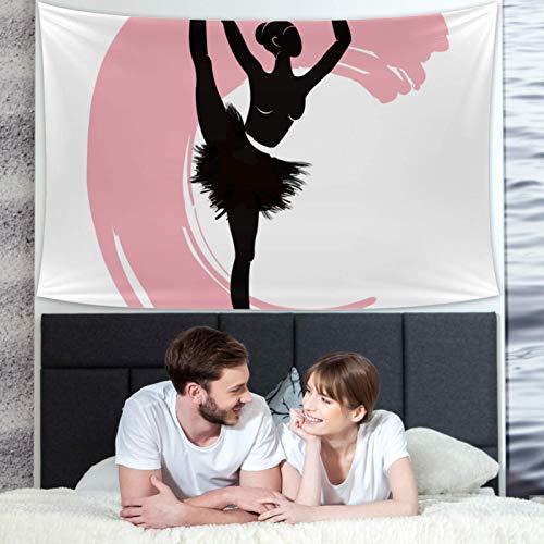 Woman Ballerina Dance Tapestry Wall Art Decor Wall Blanket Beach Blanket Wall Hanging Bedding Tapestry 90X56 Inches #TOP1