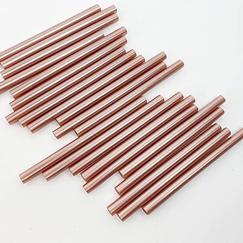 Kleje w sztyfcie 200 mm klej w sztyfcie do topienia na gorąco, narzędzia pieczętowania woskiem retro, o lepkości 7/11 * 25 szt. kleju(200mm Rose Gold)