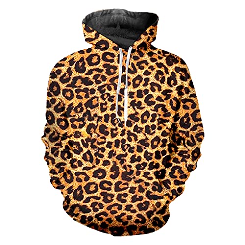 Sudaderas con Capucha para Hombre Nueva Sudadera con Capucha De Animal 3D Estampado De Leopardo Ropa De Hip Hop Sudaderas con Capucha De Manga Larga De Otoño para Hombre Leopard 6XL Cover