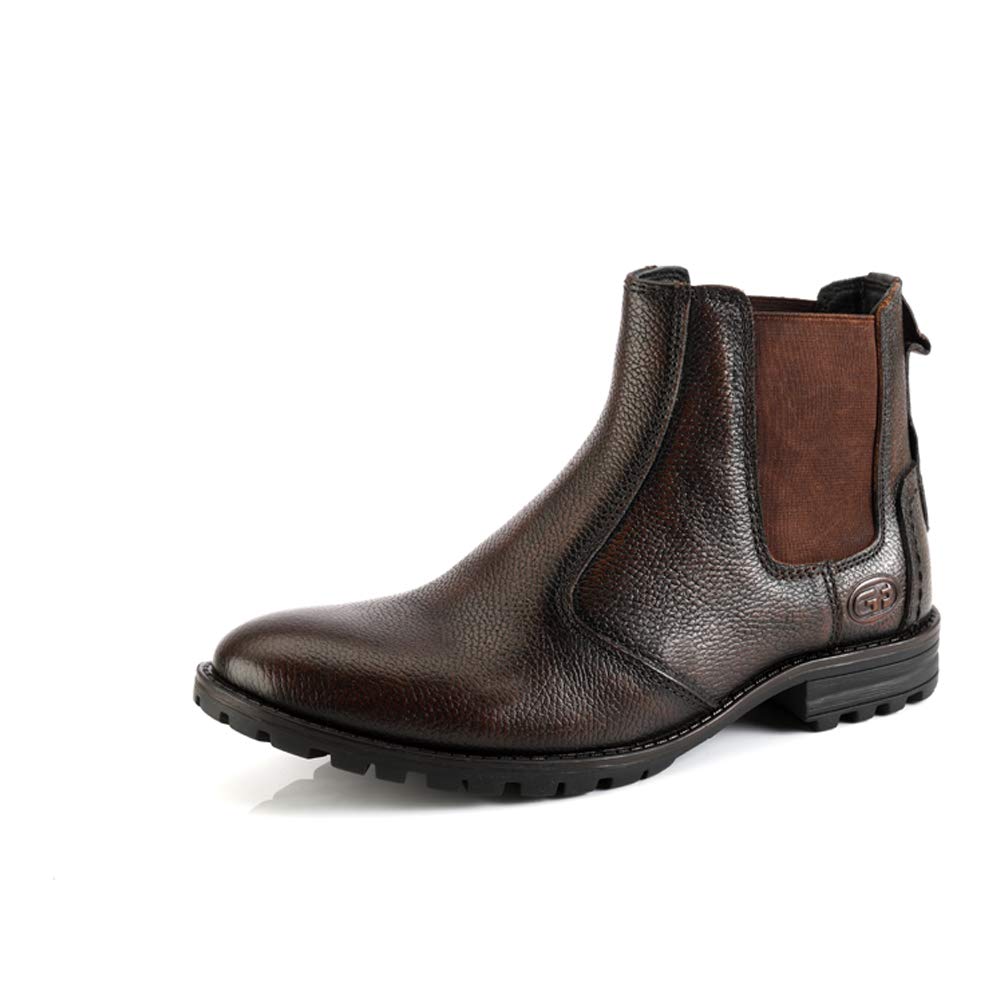 LEFORE Mens Genuine Leather Casual Chelsea Boots (K720_Brown_7) (B08LZNT898) Amazon Price History, Amazon Price Tracker
