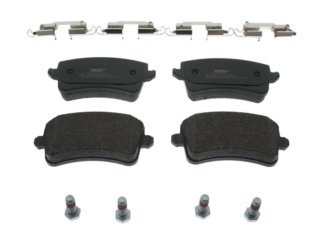 FERODO Plaquettes de freins Arrière non préparé pour l'indicateur d'usure Épaisseur 17,5mm avec accessoires FDB4050 Compatible avec AUDI A4 B8 Avant 8K5 Q5 8RB A5 B8 Coupé 8T3 A5 B8 Sportback 8TA