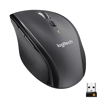 Logitech M705 Marathon Wireless Mouse, Gaming Mouse Wireless, 2.4 GHz USB-A Receiver, 5-Programmable Buttons, 3-Year Battery, PC, Mac, Laptop, Chromebook - Black