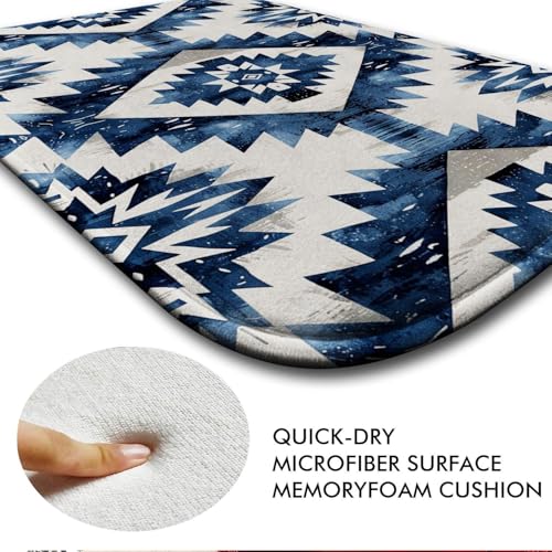 Tapis de bain mousse mémoire forme vcs bohème lavable machine antidérapant - 5