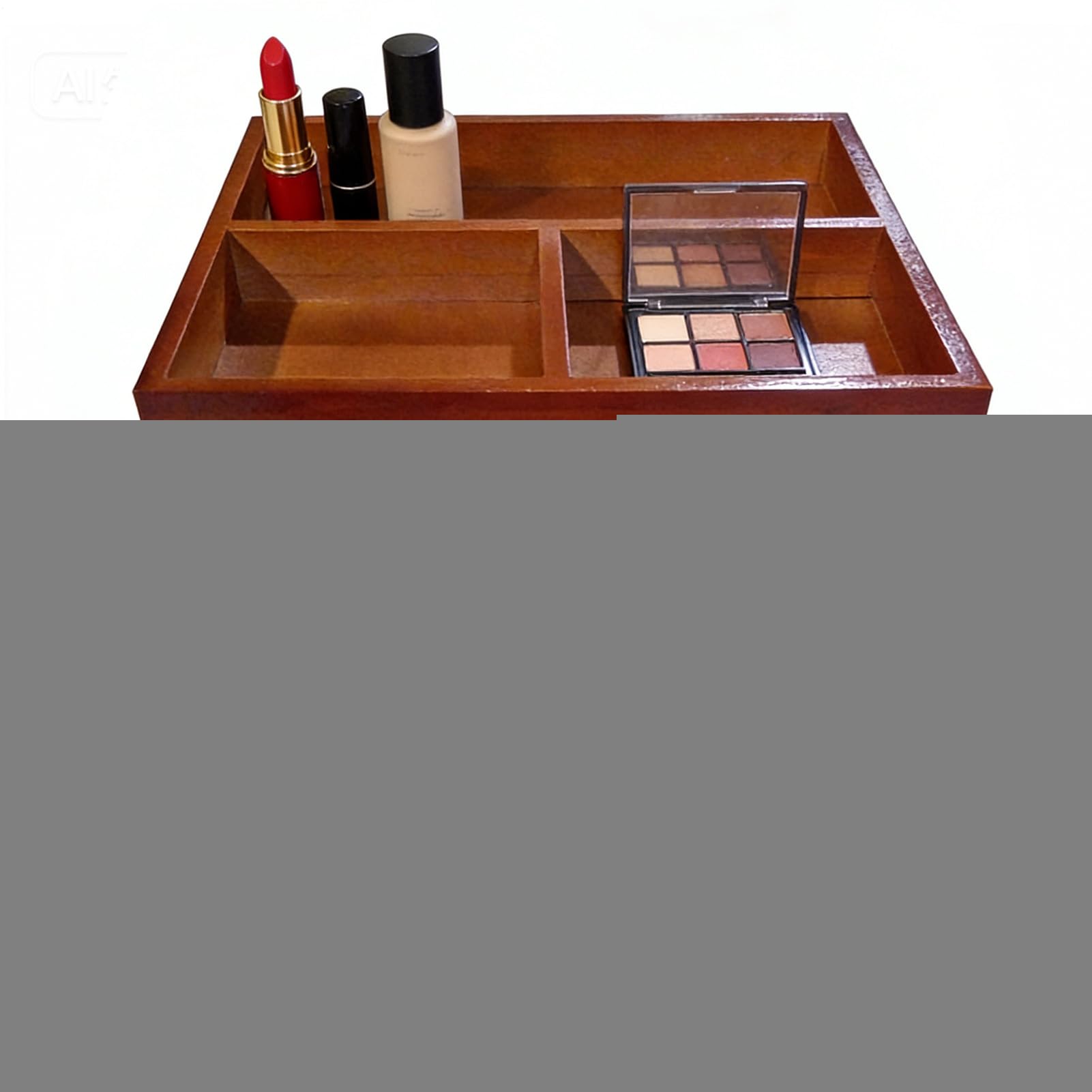 Organizer Trucco Girevole Espositore Decorativo Rustico In Legno | Organizer Trucco Girevole 360° Da Piano Profumi E Prodotti Da Toeletta Per Bagno Camera Armadio Toeletta E Piano Di Lavoro