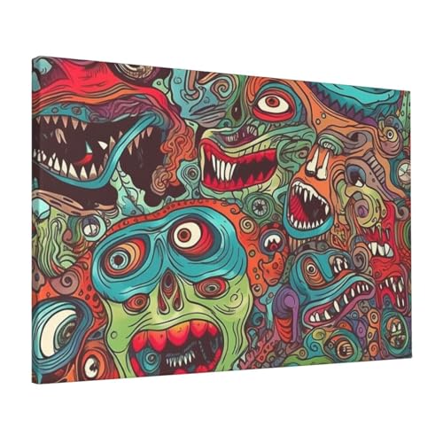 Impression HD monstre abstrait sur toile premium de décoration murale