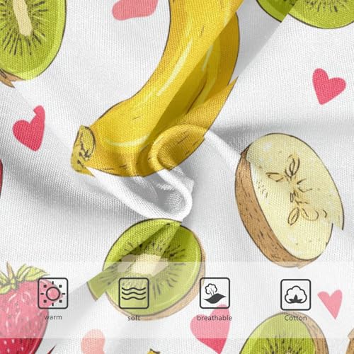Wusikd Bananas Strawberries Girls' Underwear Cotton Heart Girls Briefs Soft Toddler Underwear 2T3