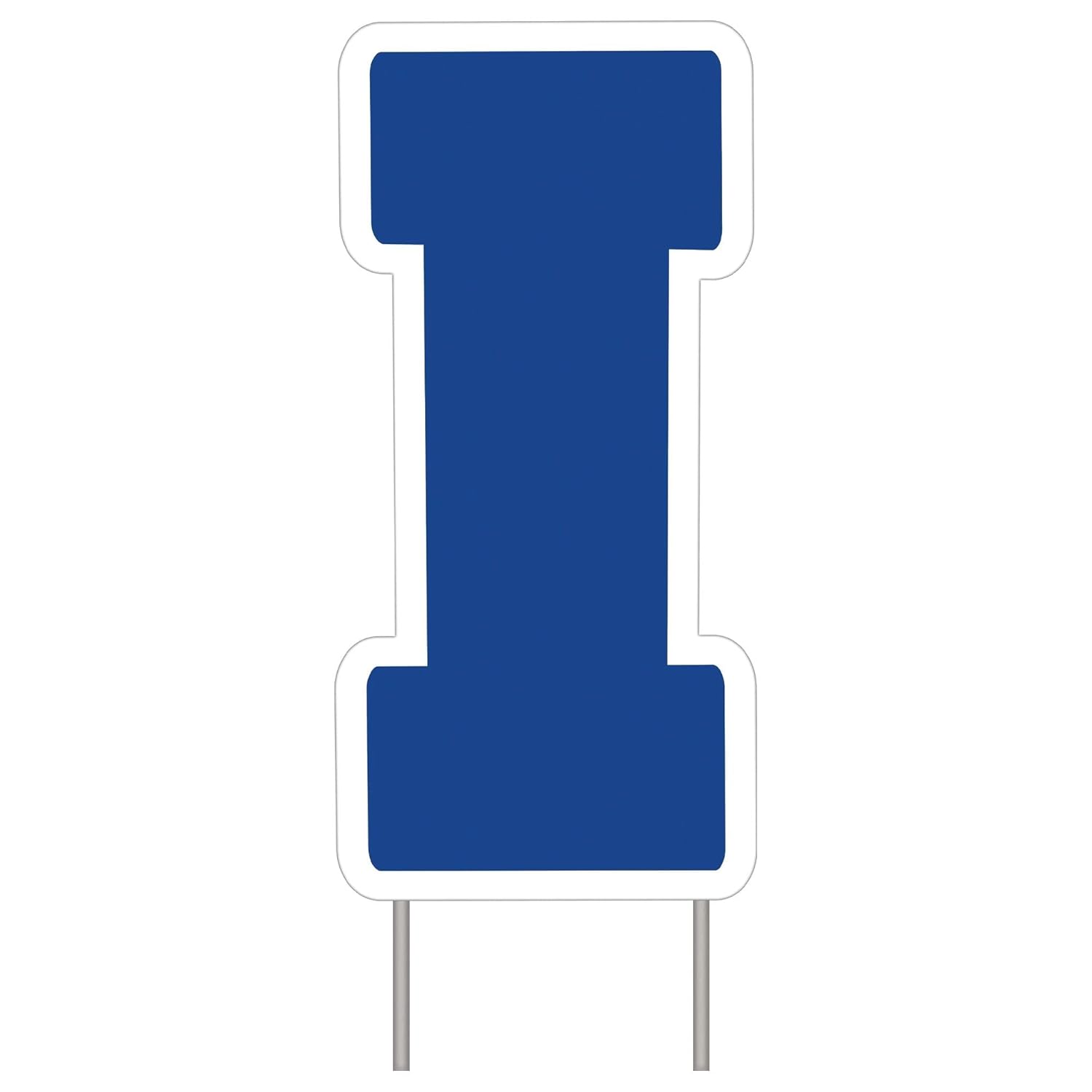 Yard Sign Letter I 25" x 12" Blue 1 Pc. Amazon.in Office Products