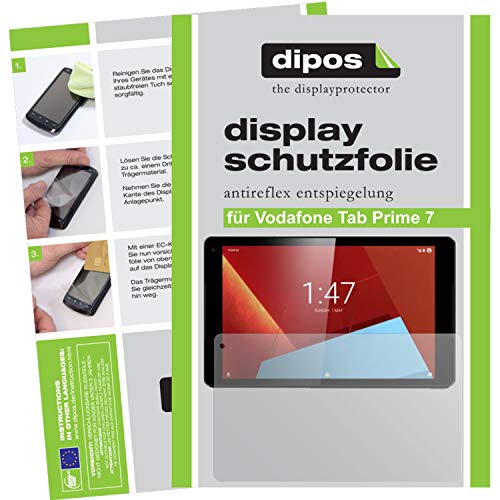 dipos I 2X Schutzfolie matt kompatibel mit Vodafone Tab Prime 7 Folie Bildschirmschutzfolie