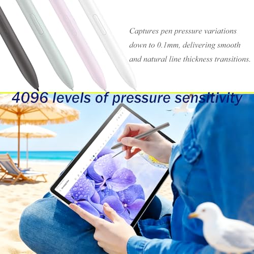 Lápiz capacitivo para Galaxy Tab S9 FE con puntas de repuesto para trazos fluidos 4