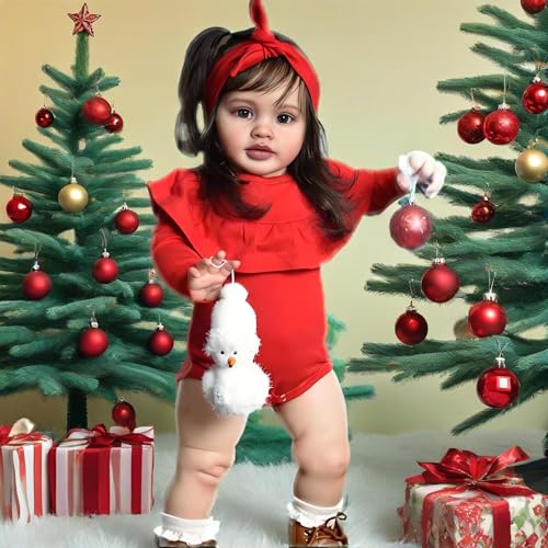 RXDOLL Reborn Babypuppen Kleinkind Mädchen 26 Zoll Große Größe Reborn Puppe Weicher Tuchkörper Lebensechte Babypuppen, die echt aussehen Silikon Vinyl Babypuppe mit Spielzeugzubehör Geschenkset für