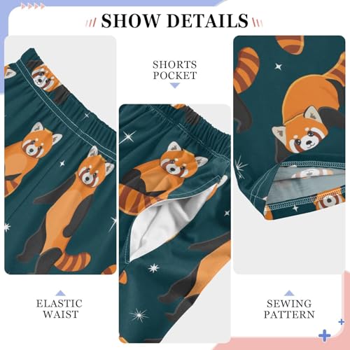 ZZXXB Raccoon Star Boys Long Pants Soft Trousers Elastic Waist Kids Lounge Bottoms with Pockets S-XL4