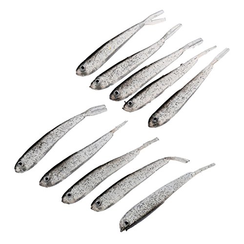 TOOGOO(R) 10 Pcs de Cebo artificial de los pescados Cebo suave de la crema del siliccona oscuridad baja