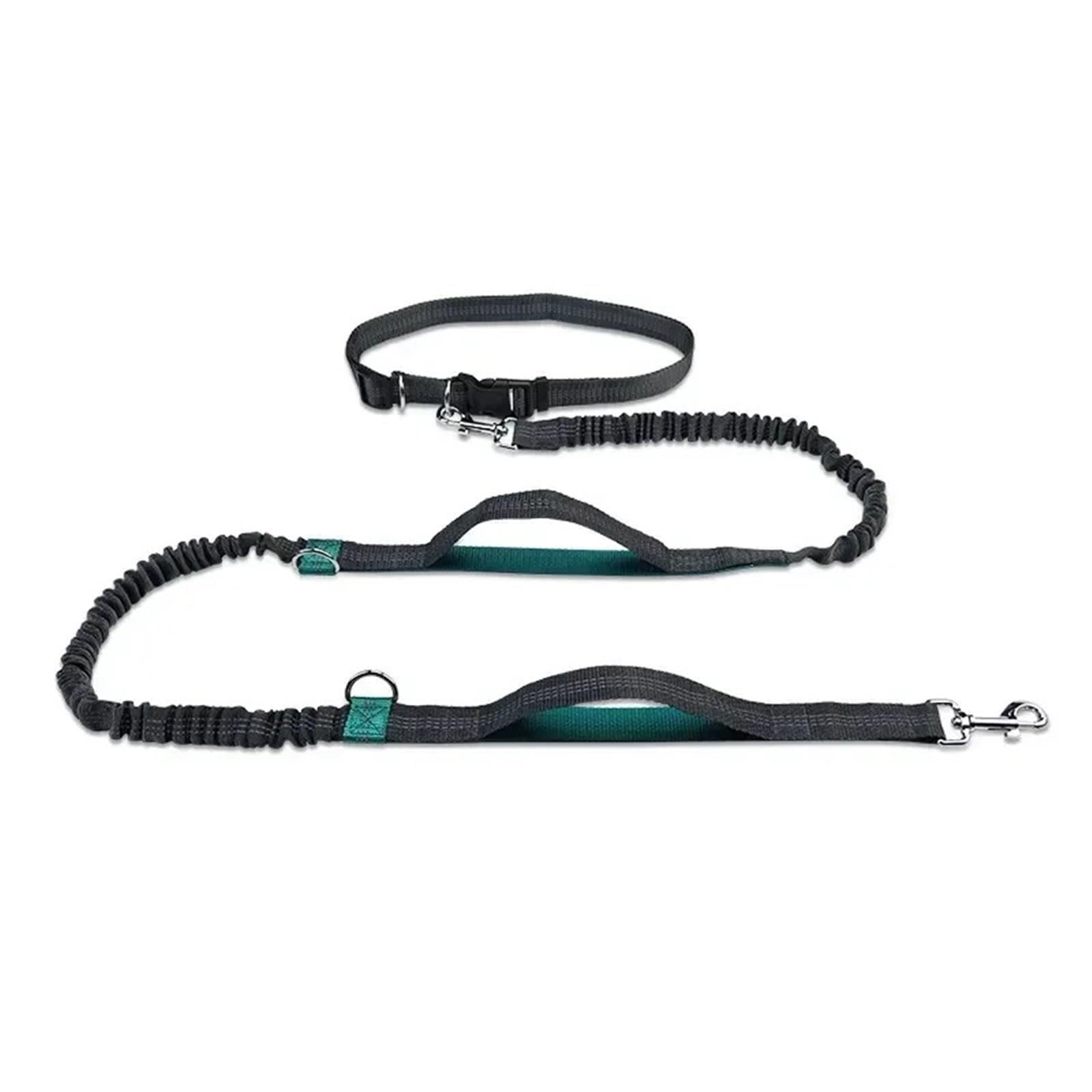 Laisse Main Libre Chien Ceinture de Traction rétractable for Chien, 1 pièce, Mains Libres, for la Course, Grande Taille, Fournitures for Animaux de Compagnie(Dark Green)