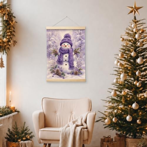 Dmdrp Purple Christmas Winter Snowman Wall Art Posters 12x16 by Dmdrp - Used condition - Image 3