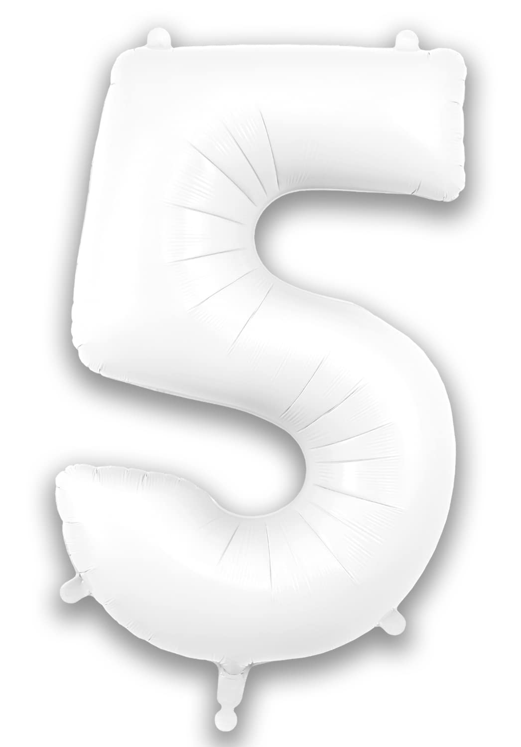 Oaktree UK 34" Number 5 Matte White Foil Balloon