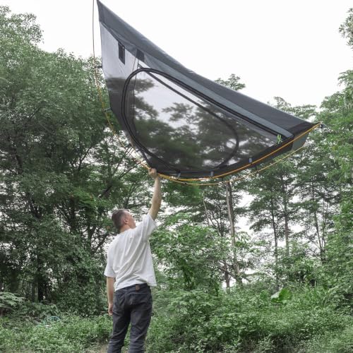 Image of Night Cat 2-Persons Backpacking Tent: Waterproof Lightweight Camping Tent for Two People Hiking Outdoor Mountain with Aluminum Poles and Rainfly Green