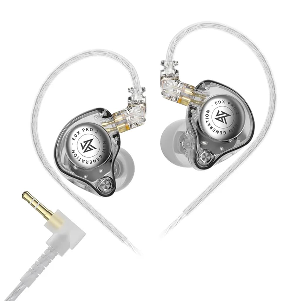 KZ EDX Pro 2 in-Ear Monitor IEM with Mic Earphones with 10mm Dynamic Driver, Balanced Sound, Detachable Silver-Plated Cable with Type-C Plug, Metallic Faceplate, Comfortable Fit Wired IEM (Black) — Amazon image 10