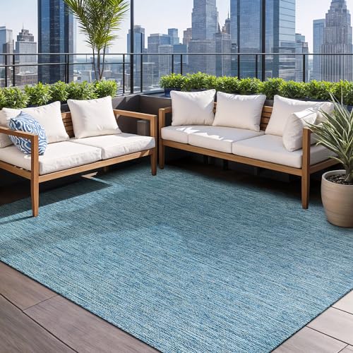 Beverly Rug Indoor Outdoor Rug 10x14, Washable Outside Carpet for