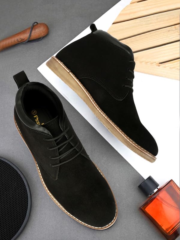 Image of Suede Leather Low Ankle Boot Lace Up for Men